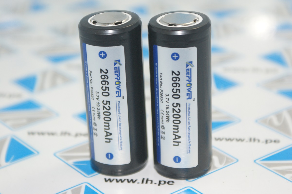 26650              Batería Recargable Li-ion para Linterna, Alta Capacidad, 26650, 26650, 3,7 V, 5200mAh